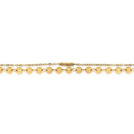 Bracelet or & argent, bracelet plaqué or, bracelet cuir & tissu - bracelets-femme - edora - 2