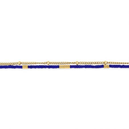 Bracelet or & argent, bracelet plaqué or, bracelet cuir & tissu - bracelets-femme - edora - 2