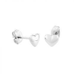 Boucles d'oreilles femme puces edora cœurs acier argenté edo435120 - boucles-d-oreilles-femme - edora - 1