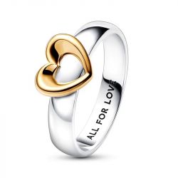 Bague femme pandora cœur coulissante 162504c00 - bagues-femmes - edora - 1