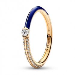Bague femme pandora me double pavée & bleue 162528c01 - bagues-femmes - edora - 2