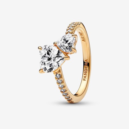Bague femme  pandora timeless scintillante cœur double 161198c01 – bagues femme