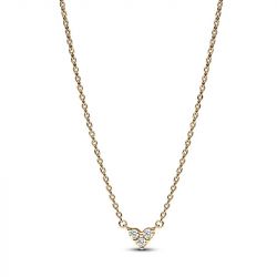 Collier femme pandora timeless cœur triple pierre 363014c01 - colliers-femme - edora - 0
