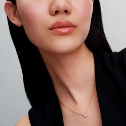 Collier femme pandora timeless à pendentif halo pavé rond 363548c01 - colliers-femme - edora - 1