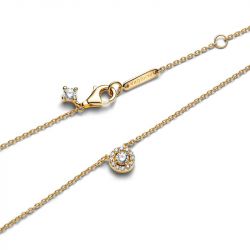 Collier femme pandora timeless à pendentif halo pavé rond 363548c01 - colliers-femme - edora - 3