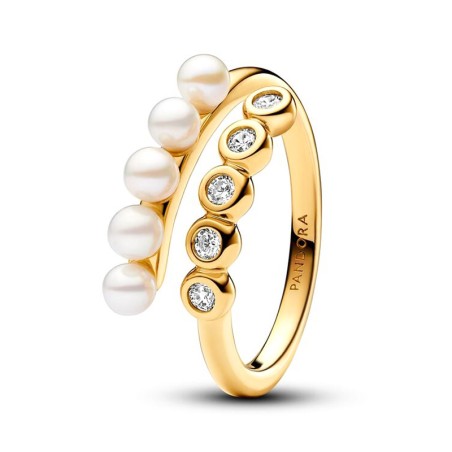 Bague femme pandora timeless ouverte perles de culture d’eau douce traitées &amp; pierres 163146c01 – bagues femme