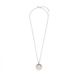 Collier femme pandora signature pendentif cercles bicolores 389483c01 - colliers-femme - edora - 3