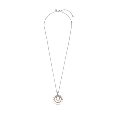 Collier femme pandora signature pendentif cercles bicolores 389483c01 – colliers femme
