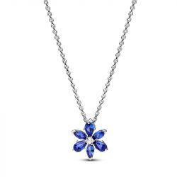 Collier femme pandora timeless à pendentif herbier bleu scintillant 392387c02 - colliers-femme - edora - 0