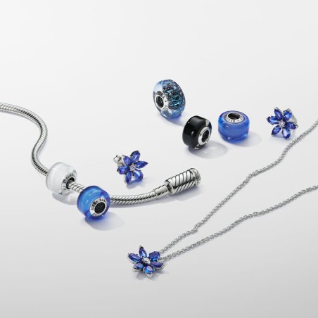 Collier femme pandora timeless à pendentif herbier bleu scintillant 392387c02 – colliers femme