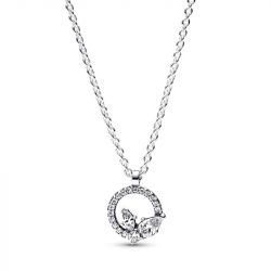 Collier femme pandora timeless  pendentif cercle & herbier scintillant 392620c01 - colliers-femme - edora - 0