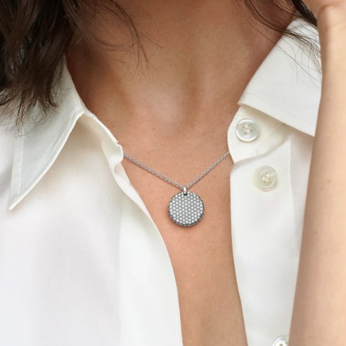 Collier Femme Pandora Timeless Pendentif Rond Pavé 392632C01