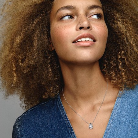 Collier femme pandora timeless halo poire scintillante 392832c01 – colliers femme