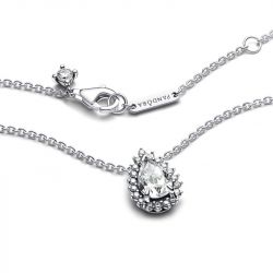 Collier femme pandora timeless halo poire scintillante 392832c01 - colliers-femme - edora - 4