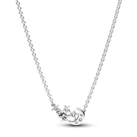Collier femme pandora moments lune &amp; étoile scintillantes 392991c01 – colliers femme