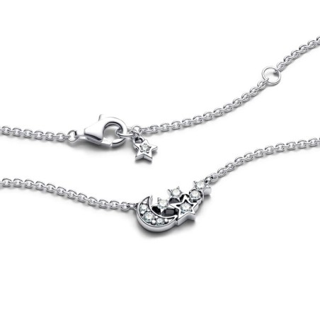 Collier femme pandora moments lune &amp; étoile scintillantes 392991c01 – colliers femme