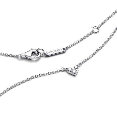 Collier femme pandora timeless cœur trois pierres 393014c01 – colliers femme