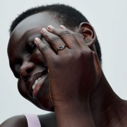 Bague femme pandora me en résine façon Émail coupée en deux 163325c01 - bagues-femmes - edora - 1