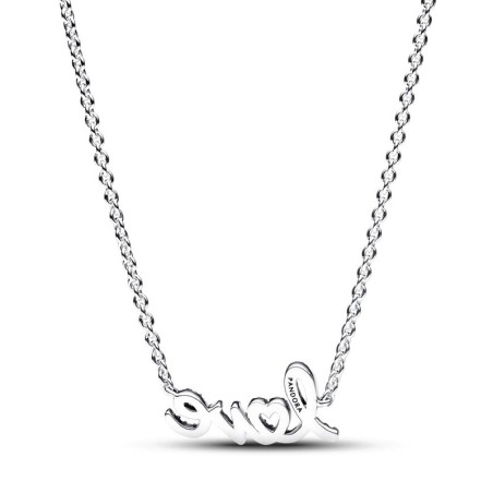 Collier femme pandora moments amour manuscrit étincelant 393076c01 – colliers femme