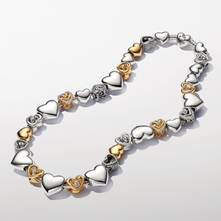 Collier femme pandora moments maille serpent fermoir cœur 393091c00 – colliers femme