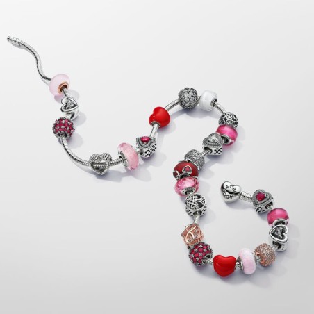 Collier femme pandora moments maille serpent fermoir cœur 393091c00 – colliers femme