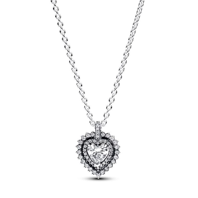 Collier femme pandora timeless à pendentif halo cœur scintillant 393099c01 - colliers-femme - edora