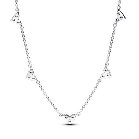 Collier femme pandora timeless chaîne station cœur triple pierre 393160c01 – colliers femme