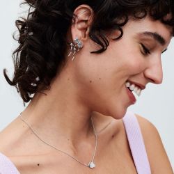 Collier femme pandora moments rose blanche en fleur 393206c01 - colliers-femme - edora - 1