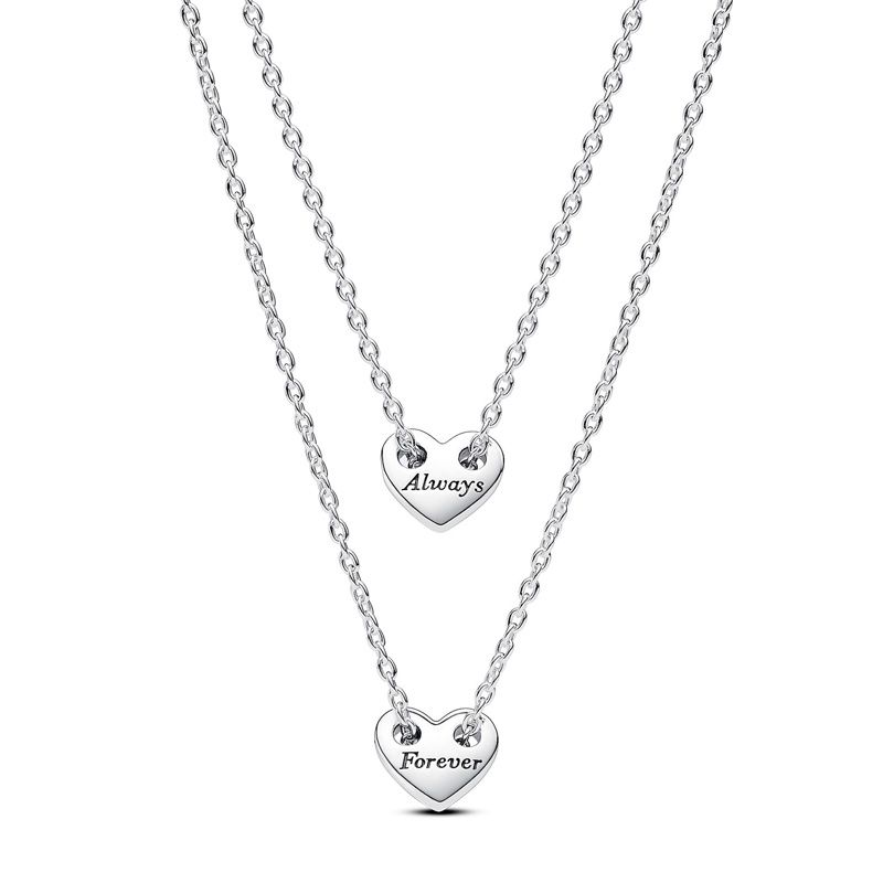 Collier femme pandora moments double rang cœur 393207c00 - colliers-femme - edora