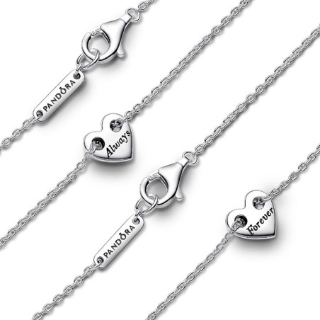 Collier femme pandora moments double rang cœur 393207c00 – colliers femme