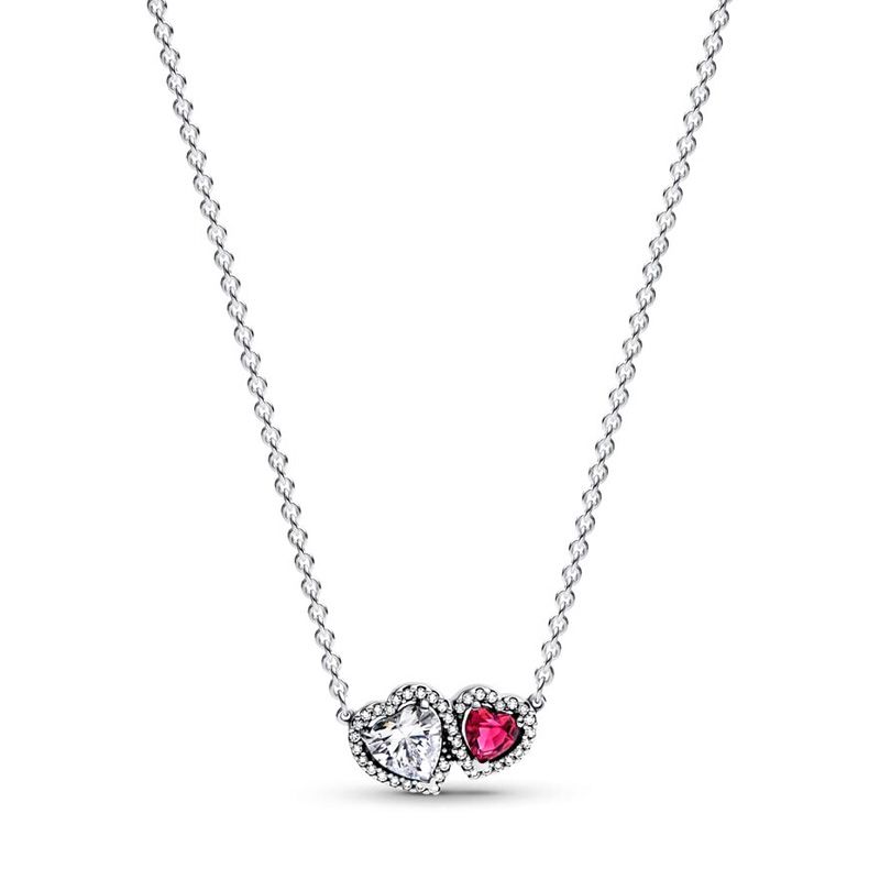 Collier femme pandora timeless à pendentif cœurs halo 393632c01 - colliers-femme - edora