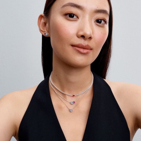 Collier femme pandora timeless à pendentif cœurs halo 393632c01 – colliers femme