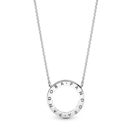 Collier femme pandora signature cercle scintillant 590514cz – colliers femme