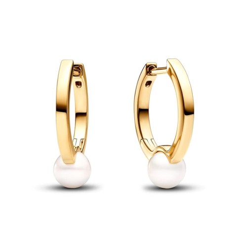 Boucles d'Oreilles Créoles Femme Pandora Timeless Perle de Culture d'Eau Douce Traitée 263170C01