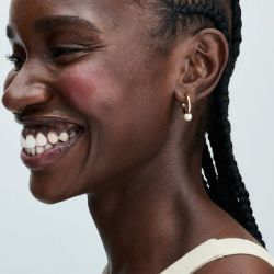 Boucles d'oreilles femme créolespandora timeless perle de culture d'eau douce traitée 263170c01 - boucles-d-oreilles-femme - edora - 1