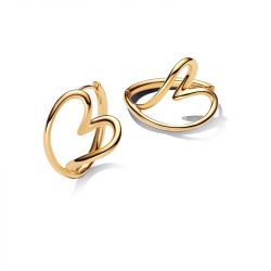 Boucles d'oreilles femme créoles pandora essence cœur organique 263807c00 - boucles-d-oreilles-femme - edora - 2