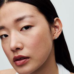 Boucles d'oreilles femme pandora puces timeless cœurs scintillants en relief 268427c01 - boucles-d-oreilles-femme - edora - 1