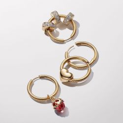 Boucles d'oreilles femme créoles pandora moments à charms  269532c00 - boucles-d-oreilles-femme - edora - 2