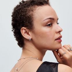 Boucles d'oreilles femme puces pandora timeless perle de culture d'eau douce traitée 4,5 mm 293168c01 - boucles-d-oreilles-femme - edora - 2