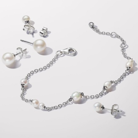 Boucles d'oreilles femme puces pandora timeless perle de culture d'eau douce traitée 4,5 mm 293168c01 – boucles d'oreilles femme