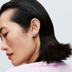 Boucles d'oreilles femme puces pandora scintillants disney mickey & minnie 293219c01 - boucles-d-oreilles-femme - edora - 1