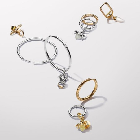 Boucles d'oreilles femme créoles pandora moments à charms 40 mm pandora moments 293336c00 – boucles d'oreilles femme