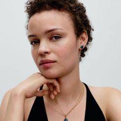 Boucles d'oreilles femme puces pandora moments cœur vert opalescent 293356c01 - boucles-d-oreilles-femme - edora - 2