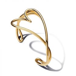 Bracelet femme pandora essence jonc cœur organique 563808c00 - bracelet-argent-femme - edora - 2