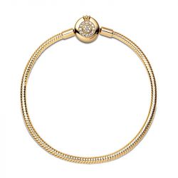 Bracelet femme pandora moments maille serpent o couronné scintillant 569046c01 - bracelets-fantaisie - edora - 3