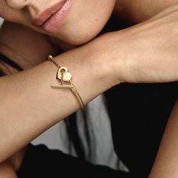 Bracelet femme pandora moments maille serpent barre en t 569285c00 - imports - edora - 1