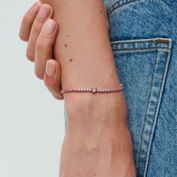 Bracelet femme pandora timeless rivière cœur scintillant 580041c01 - bracelets-fantaisie - edora - 1