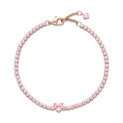 Bracelet femme pandora timeless rivière cœur scintillant 580041c01 - bracelets-fantaisie - edora - 3