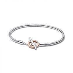 Bracelet femme pandora moments maille serpent fermoir en t 582309c00 - bracelet-argent-femme - edora - 0