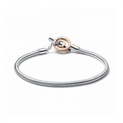 Bracelet femme pandora moments maille serpent fermoir en t 582309c00 - bracelet-argent-femme - edora - 2